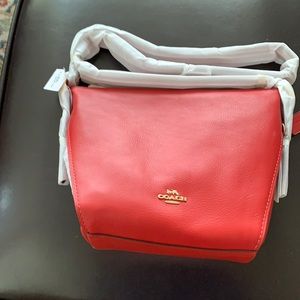 New Coach red leather bag.